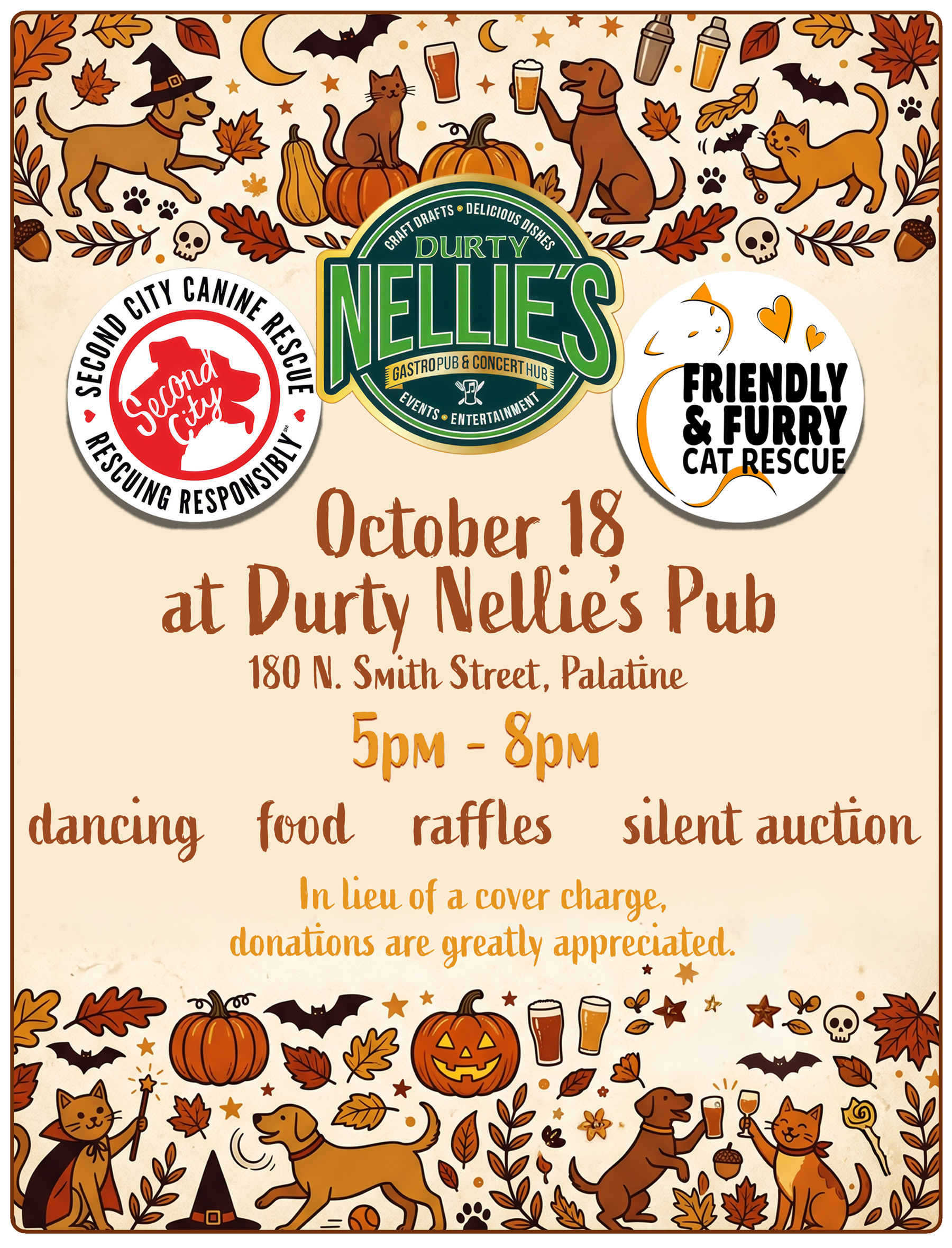 Durty Nellie's fundraiser for Friendly and Furry Cat Rescue